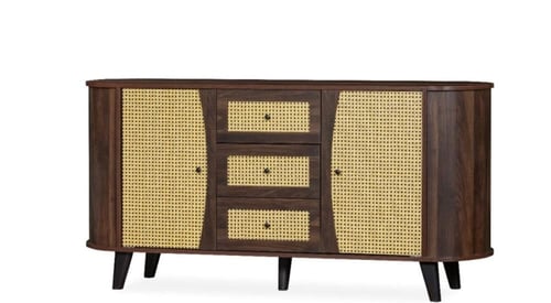 بوفيه خشبي راتان زوايا كيرف 160سم