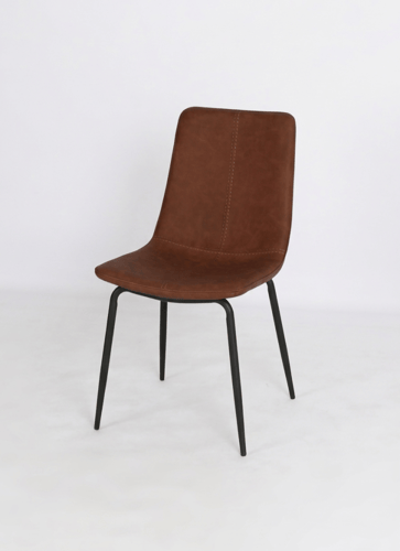 كرسي طعام مودرن بجلد مبطن تصميم عصري بأرجل معدنية...