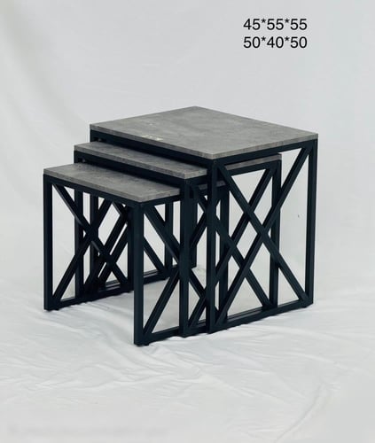 طاولات خدمة خشب مدرج 3قطع