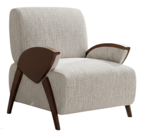 كرسي استرخاء لاونج بهيكل خشبي مودرن