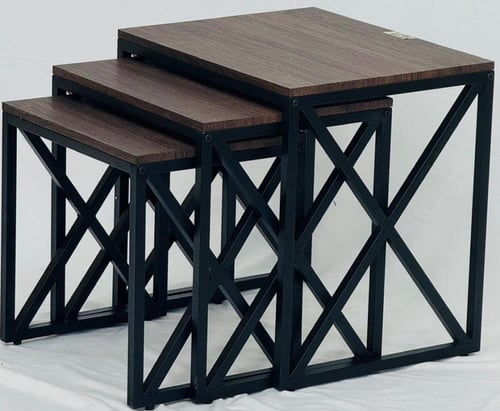 طاولات خدمة خشب مدرج 3قطع