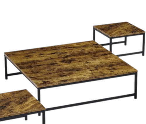 طقم طاولات قهوة وشاي أرضية خشب 5 قطع مودرن