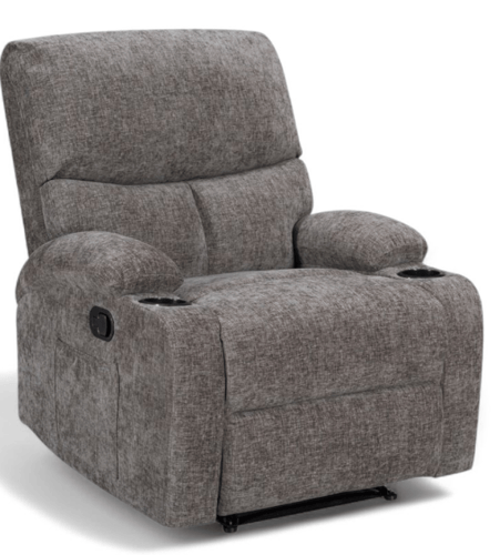 كرسي أسترخاء مخمل مع حامل أكواب