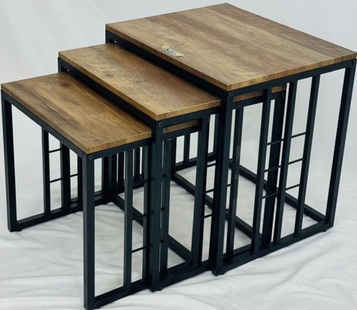 طاولات خدمة خشب مدرج 3قطع