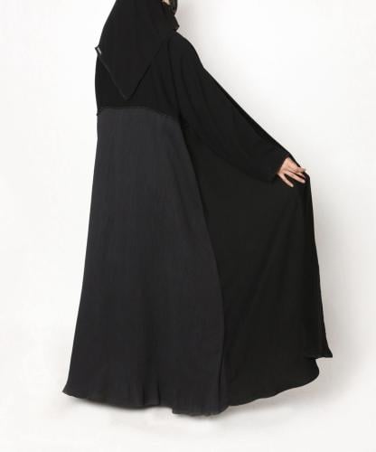 عباية شيفون اسود (1011)