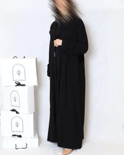 عباية سوداء كريب (1004)