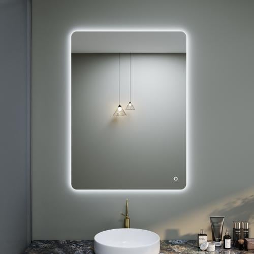 مرايا 110×80 سم بإضاءة ليد ثلاثة الوان ساده 34019