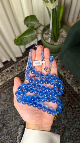 Aqua Marine cast prayer bead