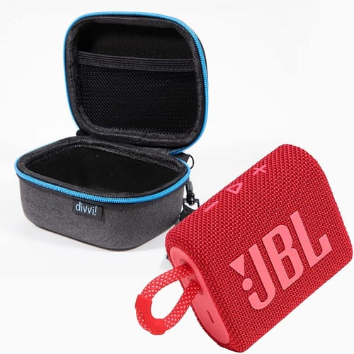 مكبر صوت جو 3 محمول ويعمل بتقنية البلوتوث احمر