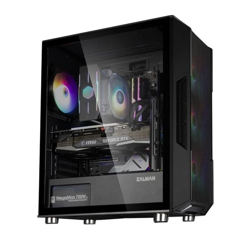 كيس كمبيوتر للالعاب i3neo black من zalman اللون اس...