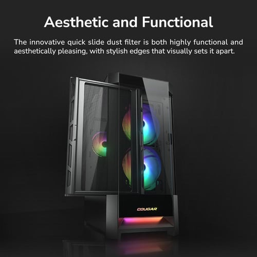 كيس كمبيوتر للالعاب DUOFACE RGB من cougar لون اسود