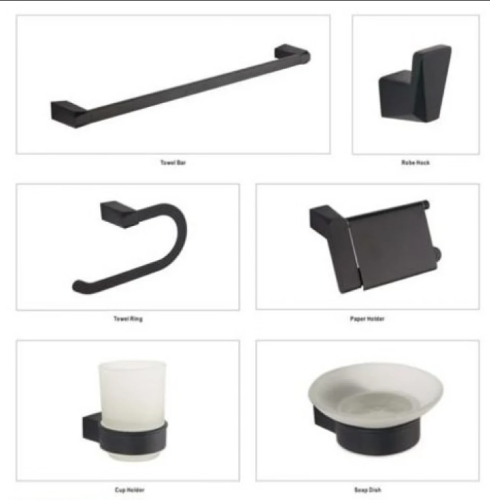 طقم أكسسوار 6 قطع أسود كوني 1550/ Koonee