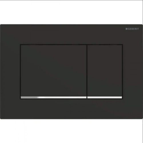 وجه خزان مربع سيجما 20 أسود -كروم جيبرت / GEBERIT