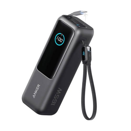 باور بانك Anker 25000mAh بقوة 165W مع كيابل مدمجة