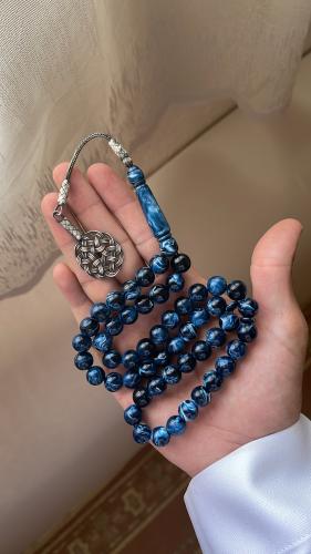 A prayer bead bracelet with turquoise, silver, 925...