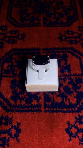 Royal silver ring with black claws (925 karat silver)