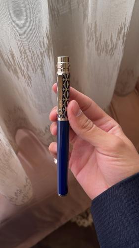 Cartier Santos pen, navy blue cover