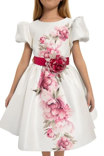 فستان أطفال روزا + اكسسوار شعر