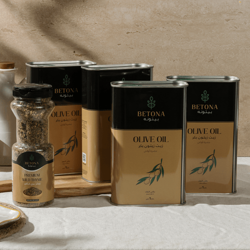 بكج زيت الزيتون ( 4 عبوات ) + هديه زعتر