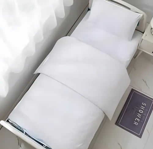 White single bed sheet set