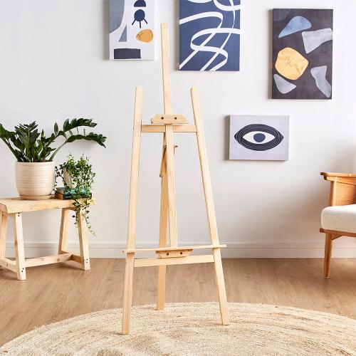 ستاند رسم خشبي لون بيج 1.75 متر