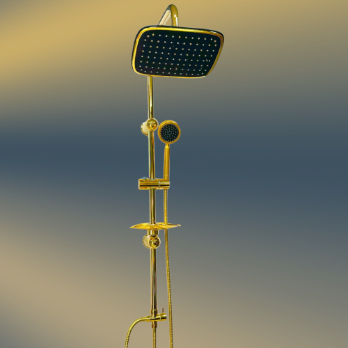 مسطرة دوش مع السماعة الجانبية ذهبي اوريسا