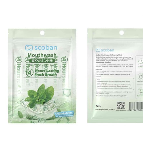 غسول الفم سكوبان بنكهة النعناع المنعشة – 10مل × 10...