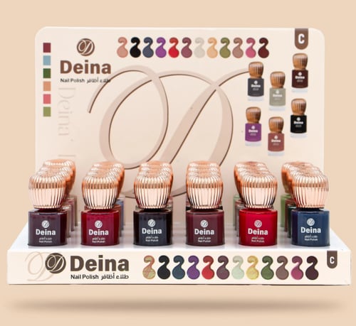 استاند طلاء اظافر 24 قطعة بألوان مميزه