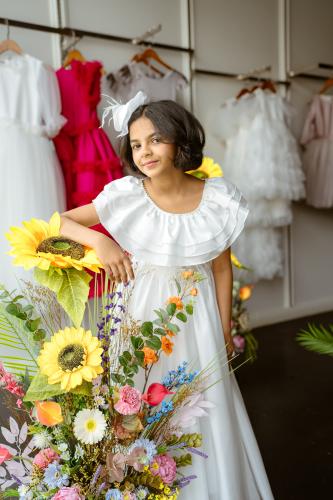 فستان فاخر للأفراح والمناسبات والأعياد Girls Dress (4-8 Year) (RCBD-4430)