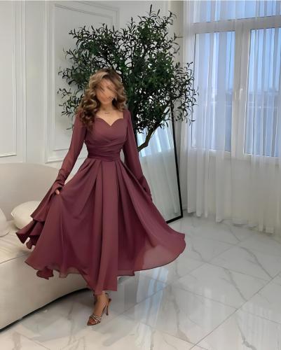 فستان مناسبات سهرة ناعم وانيق