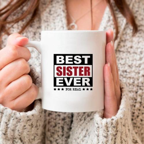كوب قهوة بتصميم لأفضل أخت على الإطلاق - 11 أونصة-...