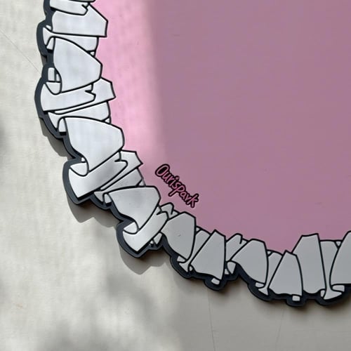 Pink lace coaster