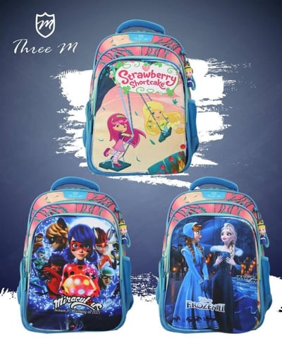 شنطة مدرسية 4 في 1 من ماركة ثري ام strawberry shor...