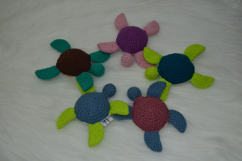 A gentle purple turtle