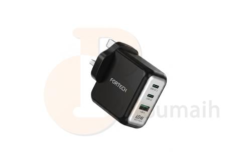 Fortech FCH-005 Gan 65W Ultra-Fast Charging Multi Ports Adapter