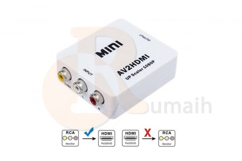 محول من 3 الوان AV الى HDMI