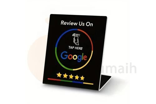 Google Standing Review Card NFC Station Table with Bending Stand
