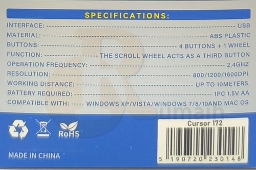 ماوس لاسلكي وايرلس - ONEEZO Cursor 172