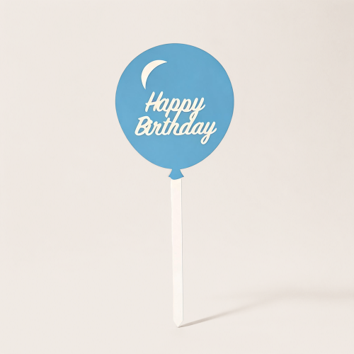 تغريسة ( Happy Birthday ) - لون أزرق