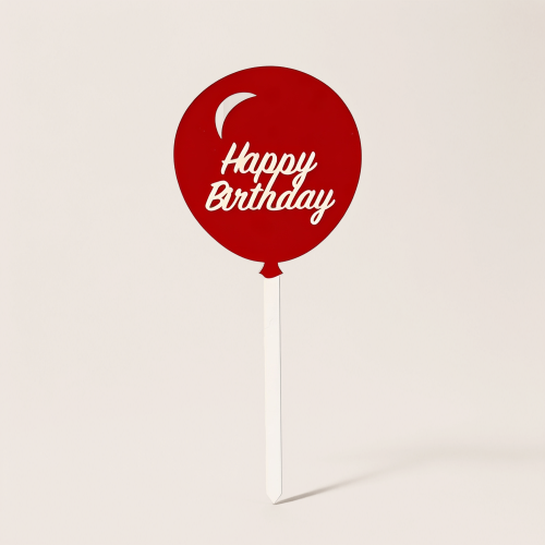تغريسة ( Happy Birthday ) - لون أحمر