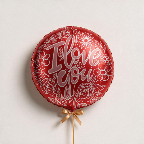بالون مناسبات معبأ بغاز الهيليوم - I Love You
