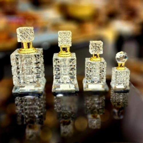 علب كريستال ذهبي لتطيب الضيوف والمناسبات