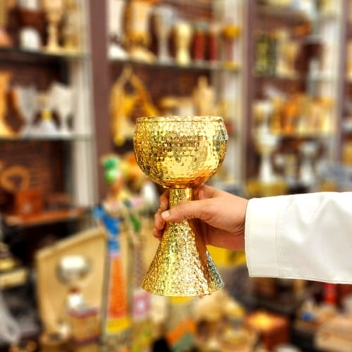 مبخر هندي ذهبي ثقيل فاخر