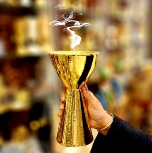 مبخر ستيل ذهبي صناعه صيني خفيف الوزن حجم كبير