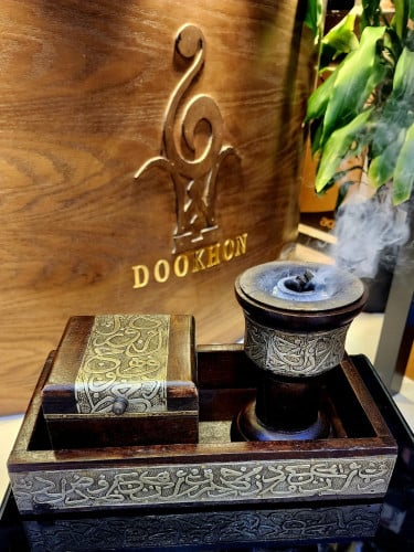 طقم مبخرة مع علبة للعود صناعة هندية يدوية