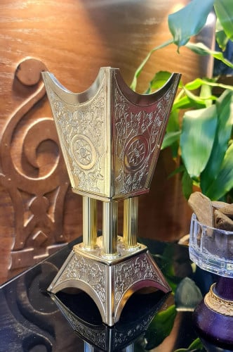 مبخر هندي مديل قديم لون ذهبي