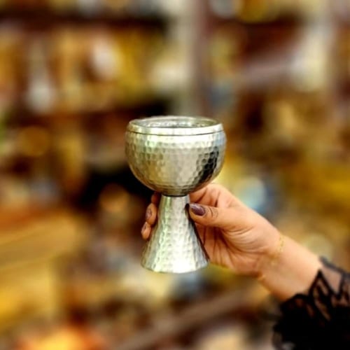 مبخر فضي فاخر ستيل مطفي