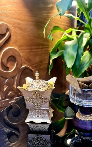 مبخر ستيل ذهبي ثقيل حجم وسط