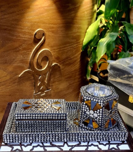 صنية مبخرة وعلبة بخور دبوس صناعة هندي