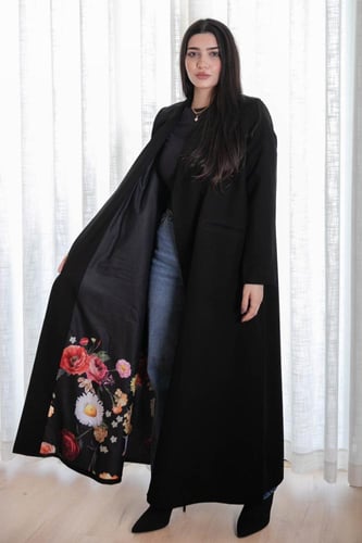 بليزر كتان مع بطانة مشجرة من القطن